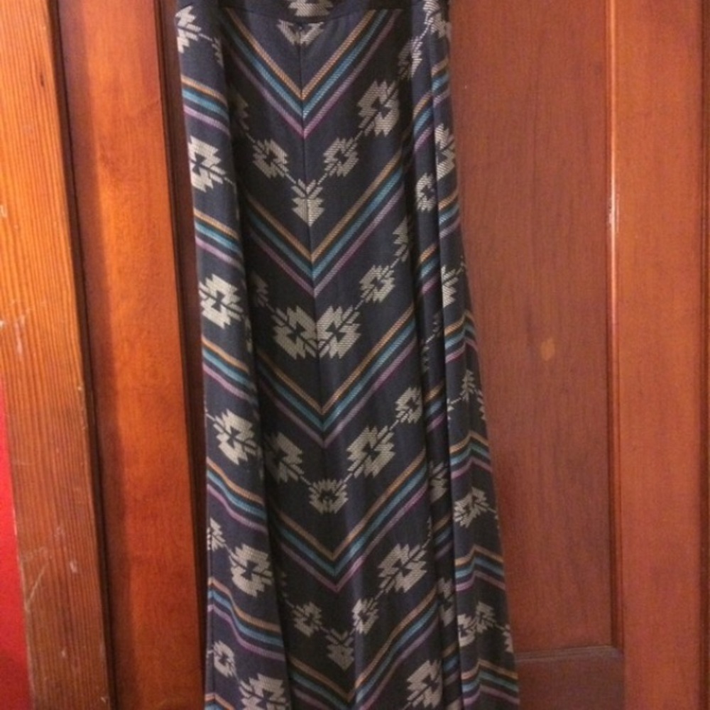 Tribal print maxi skirt
